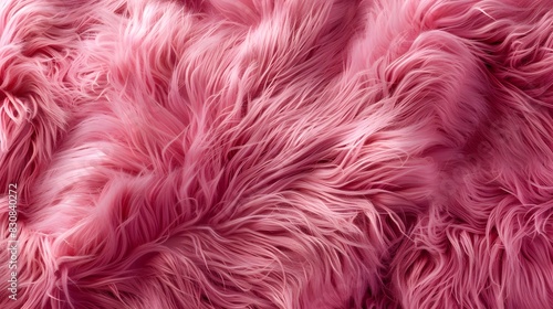 pink fluffy fur background © dip