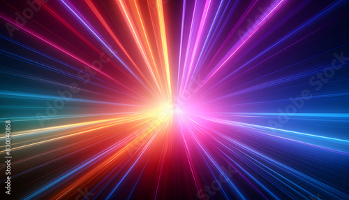 abstract background with rays, colorful abstract light beam background with vibrant hues