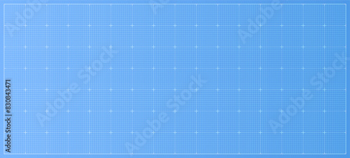 Blueprint background vector illustration. Blank grid paper sheet for technology and architecture projects	