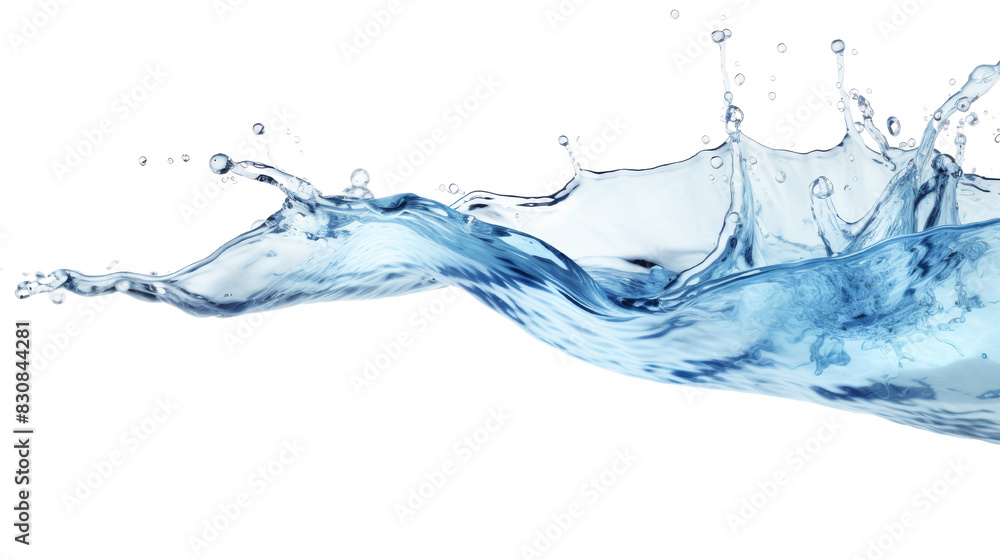 Dynamic splash of crystal-clear water captured mid-air isolated on transparent background, showcasing freshness and motion in vivid detail. Dynamic splash of crystal-clear water captured mid-air isolated on transparent background, showcasing freshness and motion in vivid detail.