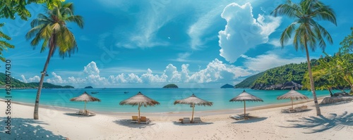 tropical landscape beach with blue sky