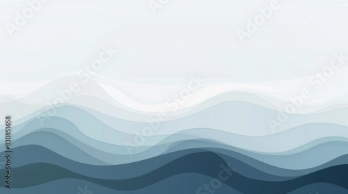 Abstract blue and white wave pattern background design photo
