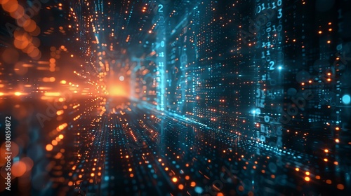 Wallpaper Mural Abstract Digital Data Stream Background Torontodigital.ca