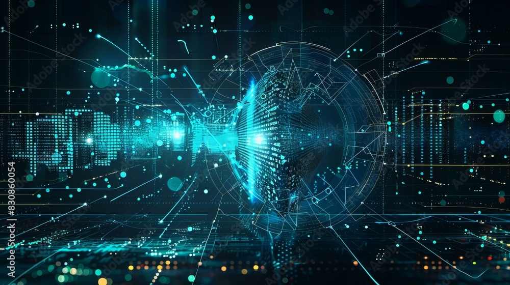 Futuristic Digital Network Background Futuristic Digital Network Background