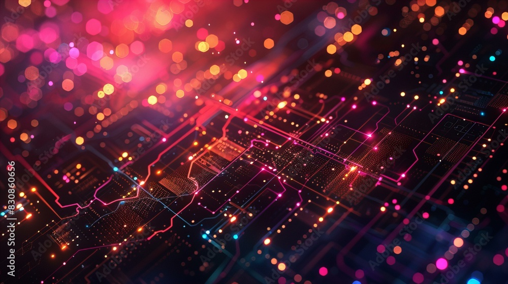 Futuristic Digital Circuit Board Futuristic Digital Circuit Board