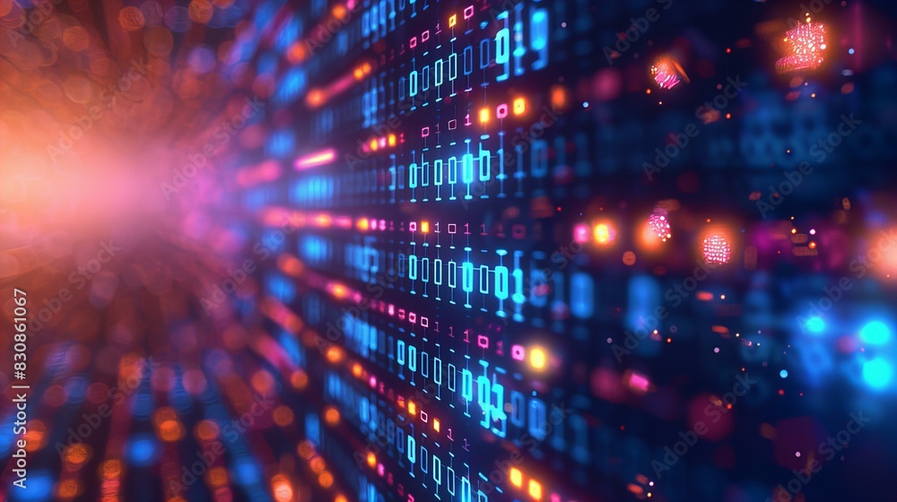 custom made wallpaper toronto digital"Abstract Digital Data Stream"