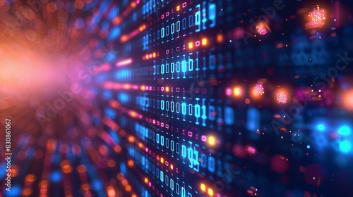 Wallpaper Mural "Abstract Digital Data Stream" Torontodigital.ca