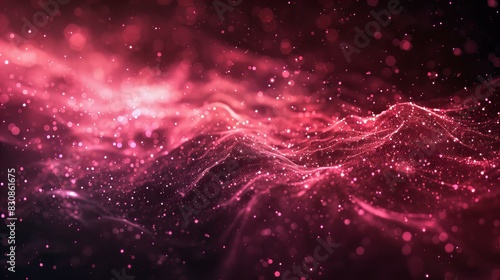 Abstract Pink Particle Wave Background