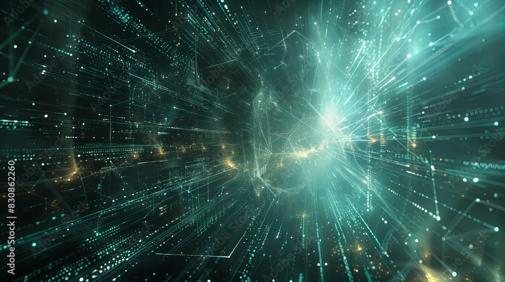 Futuristic Digital Data Stream Futuristic Digital Data Stream