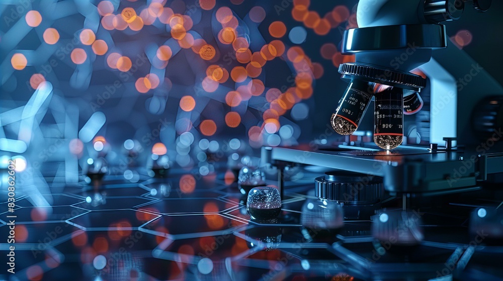 Futuristic Microscope and Chemical Laboratory Futuristic Microscope and Chemical Laboratory