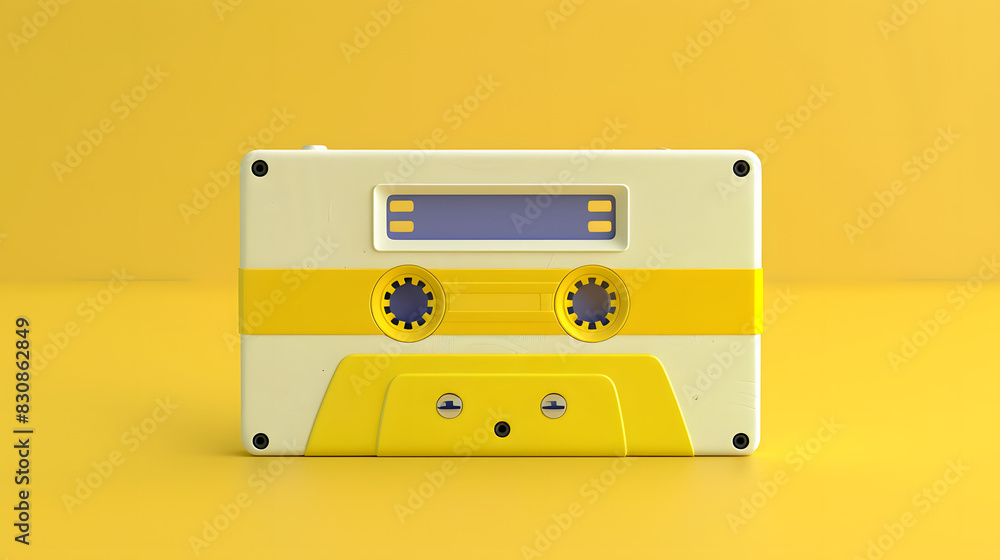 Fototapeta premium cassette music tape on pink background