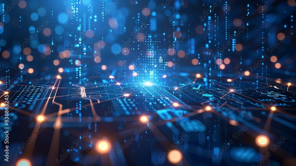 Futuristic Digital Network Background Futuristic Digital Network Background