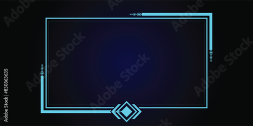 Face Cam Panel Blue Stripes Decorative Style