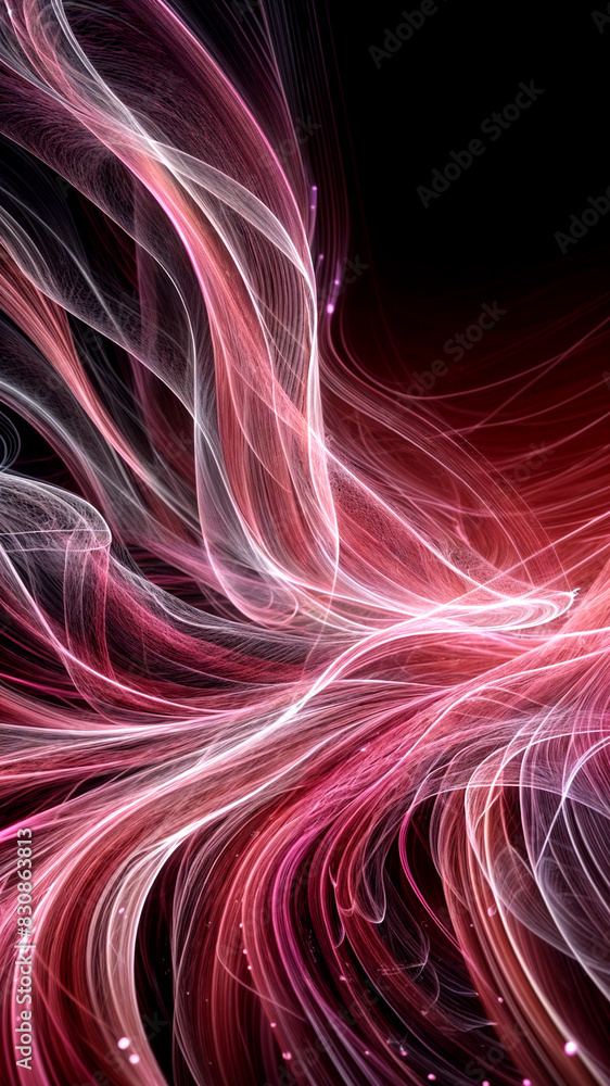 Naklejka premium pink waves background 