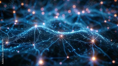 Artificial Intelligence Neural Network Data Flow photo