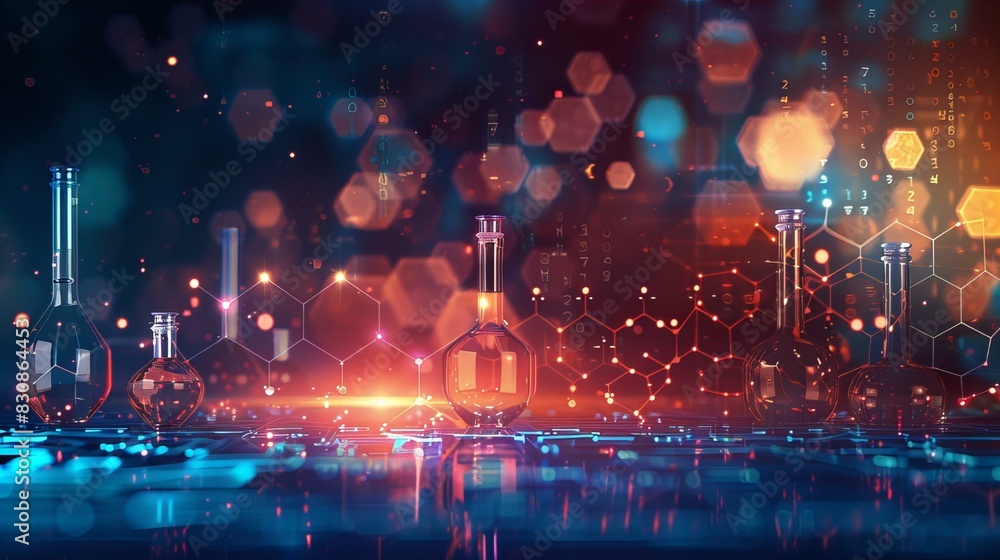 Obraz premium Abstract Chemistry Laboratory Background