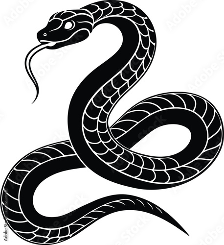 Snake silhouette vector illustration design 