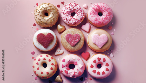 Celebrate National Donut or doughnut day, sweet retreat snack, happiness through dessert party, dairy bakery food for life event