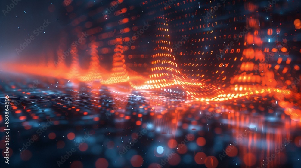 Abstract Digital Data Wave Abstract Digital Data Wave