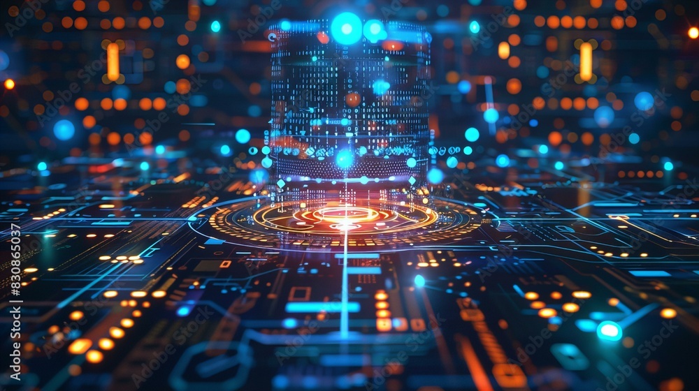 Fototapeta premium Futuristic Digital Circuit Board