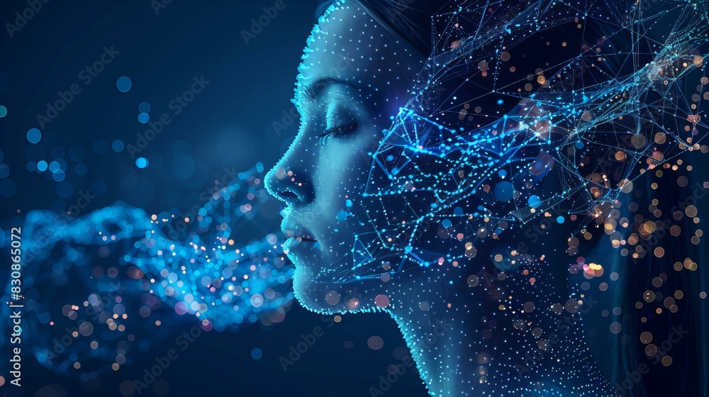 Digital Human and Artificial Intelligence Concept Digital Human and Artificial Intelligence Concept