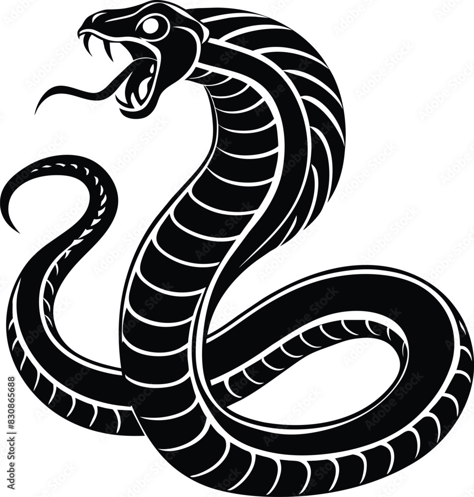 Snake silhouette vector illustration design Snake silhouette vector illustration design