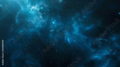 blue nebula space galaxy background with stars © avaye