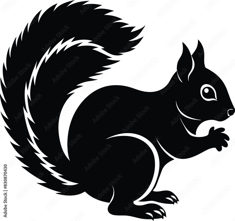 Squirrel Silhouette Vector Graphic Design Squirrel Silhouette Vector Graphic Design