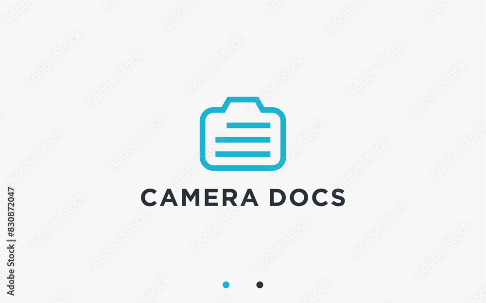 camera with document logo design vector silhouette illustration camera with document logo design vector silhouette illustration