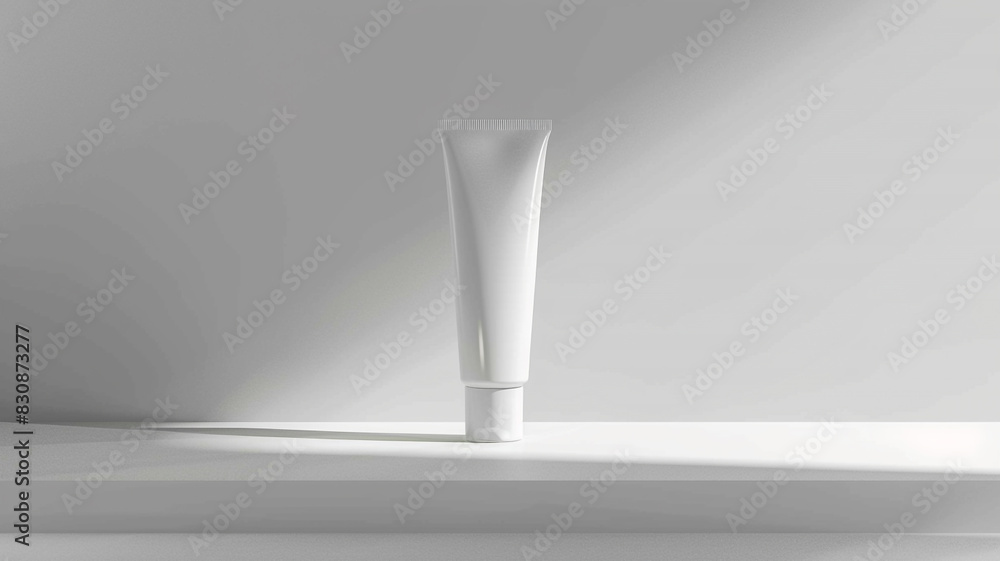 white blank mockup of a cosmetic tube on a white background white blank mockup of a cosmetic tube on a white background