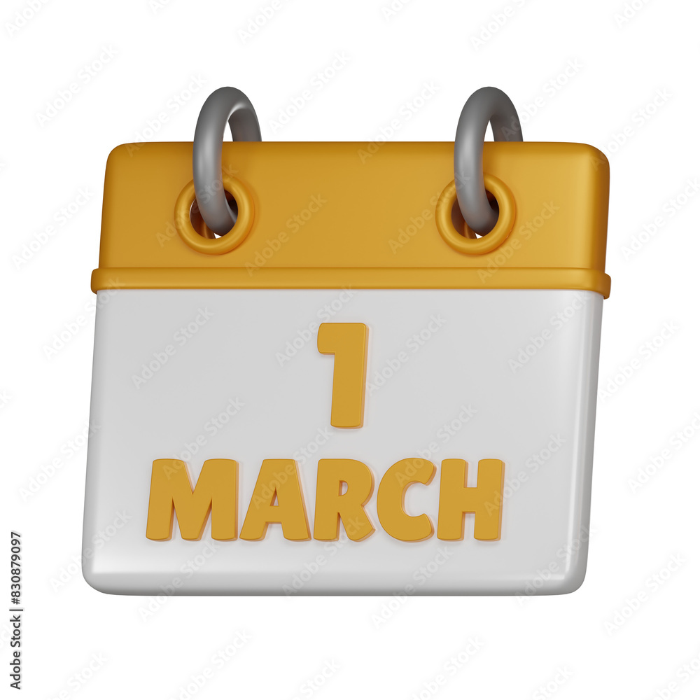 1 March 3d icon 1 March 3d icon