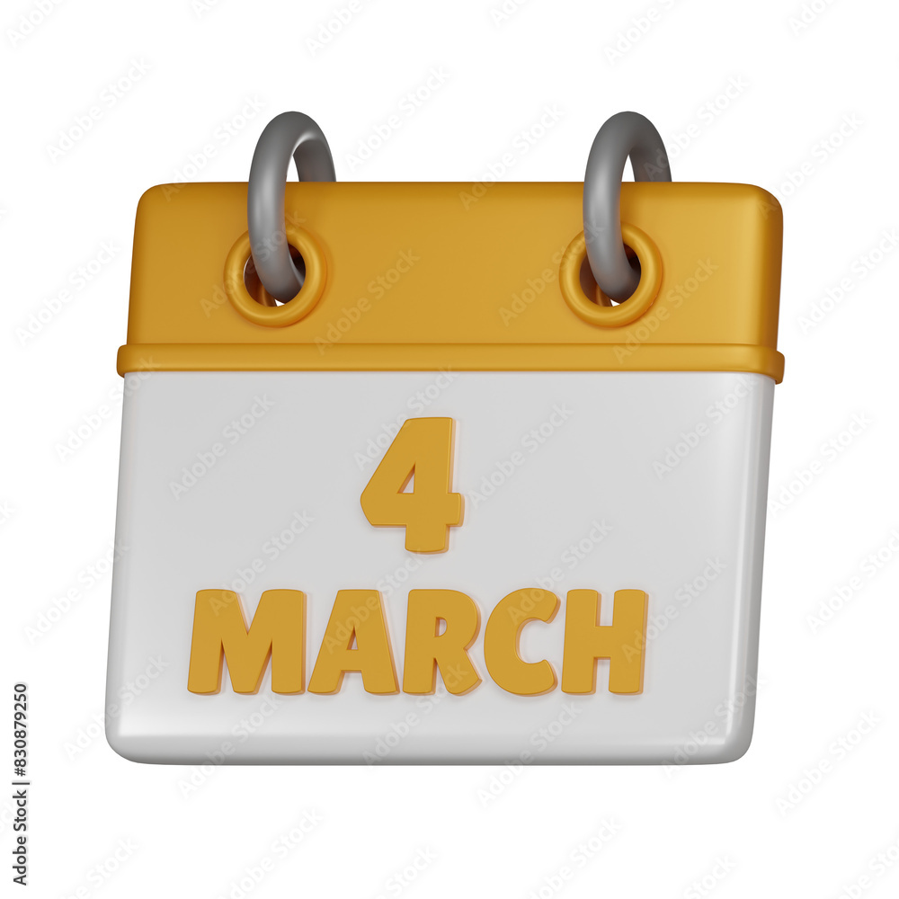 4 March 3d icon 4 March 3d icon