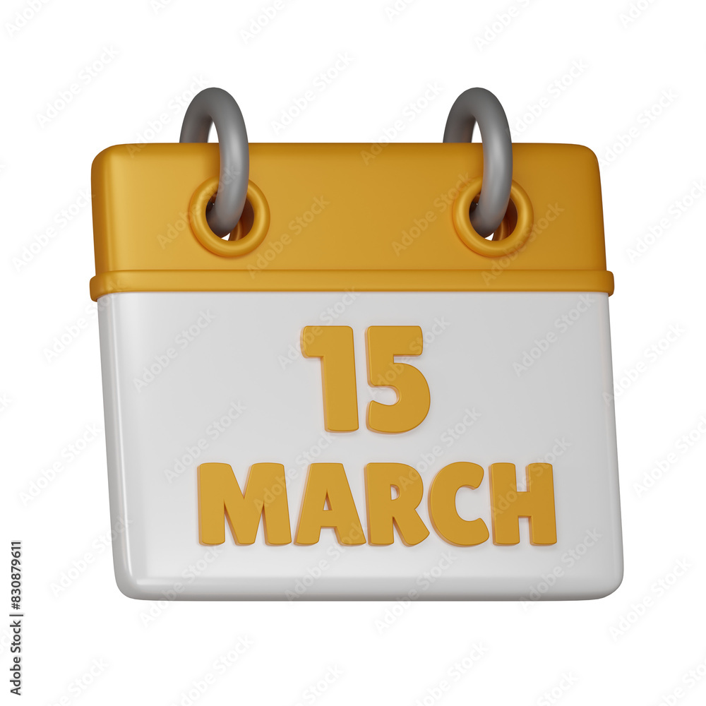 15 March 3d icon 15 March 3d icon