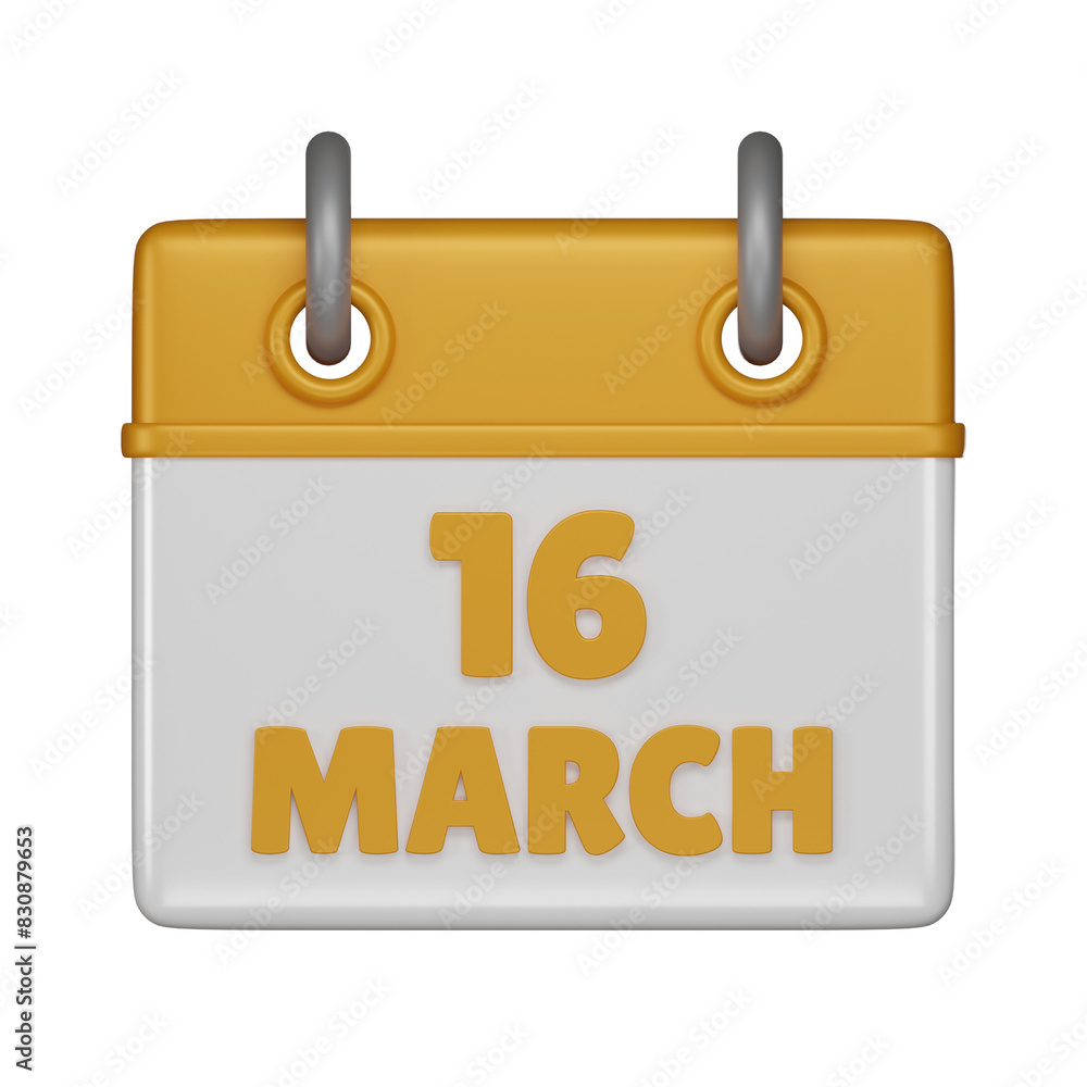 16 March 3d icon 16 March 3d icon