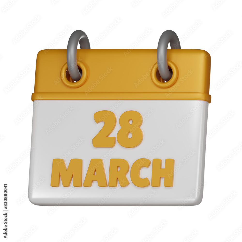 28 March 3d icon 28 March 3d icon