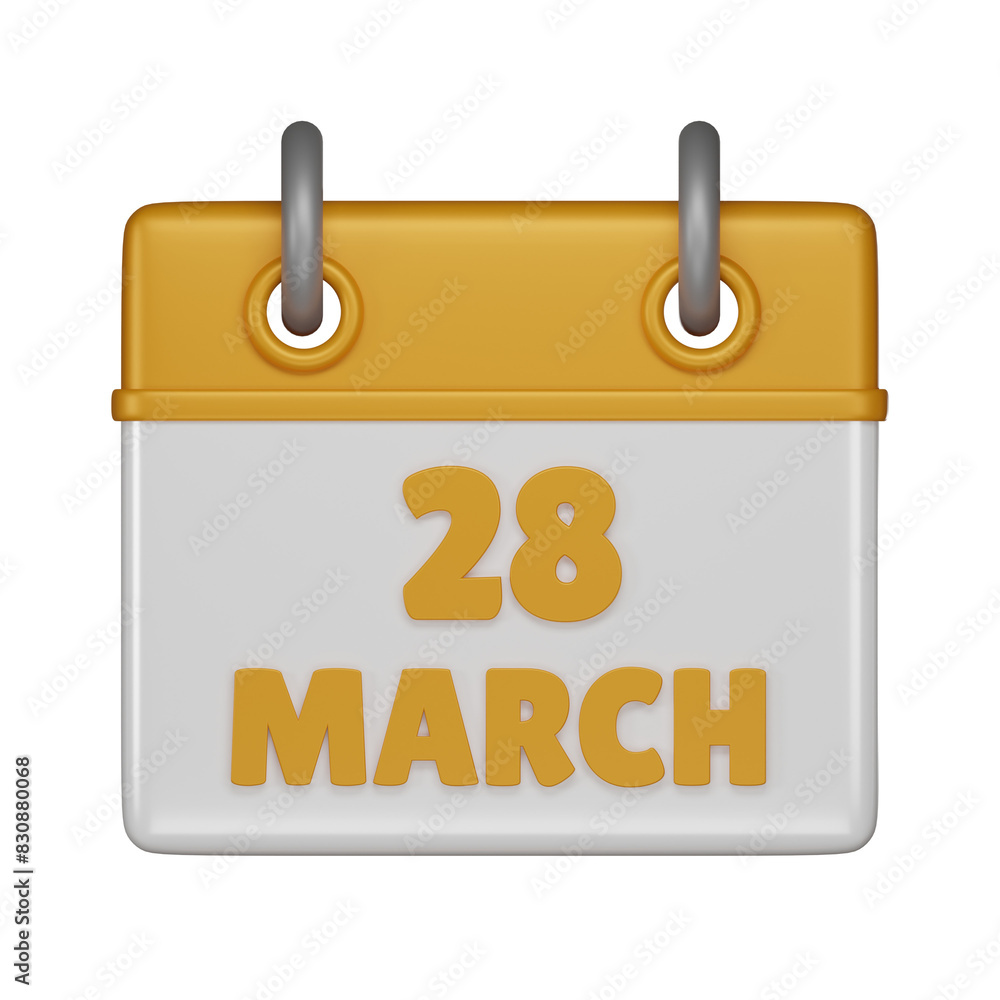 28 March 3d icon 28 March 3d icon