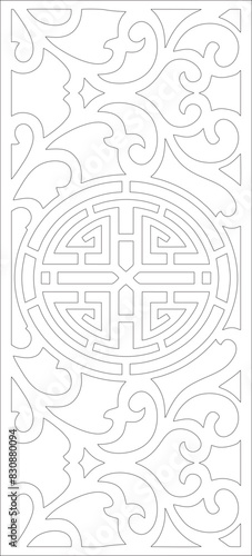 Decorative floral design, mandala design, use for background, katayam, wesak lantern and laser and CNC engrave