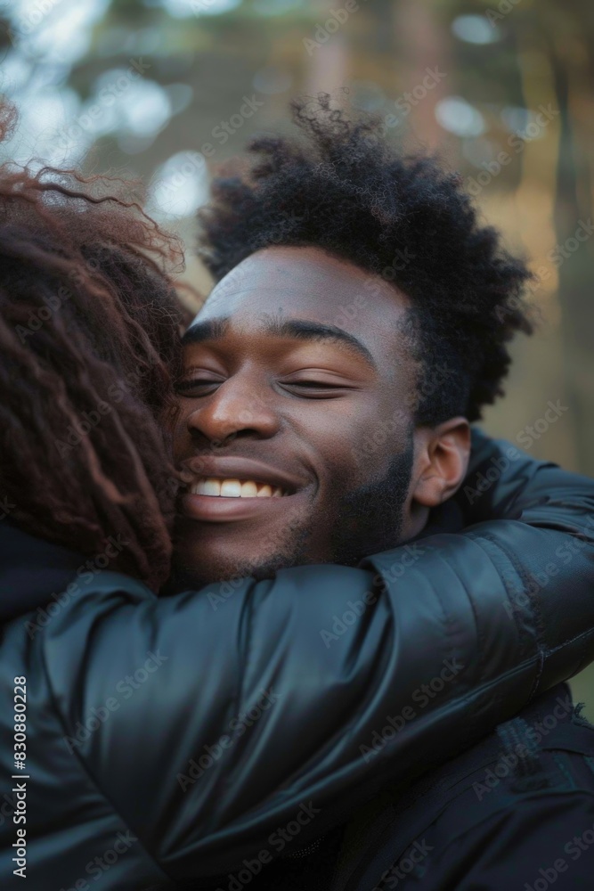 A man and a woman hugging each other. Suitable for romantic concepts A man and a woman hugging each other. Suitable for romantic concepts