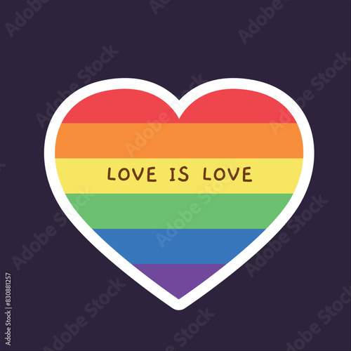 Free Download Love is Love Heart Sticker - GFXLoad