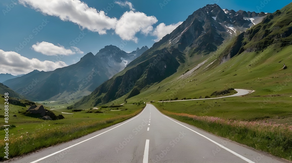 Fototapeta premium mountain road in the mountains