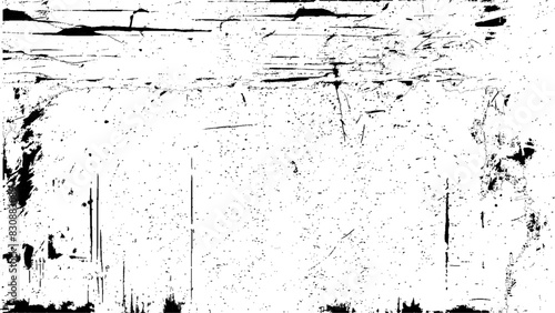 Grunge black and white urban Texture. Dark messy dust overlay distressed background. Create design abstract dotted, scratched, noise and grain.