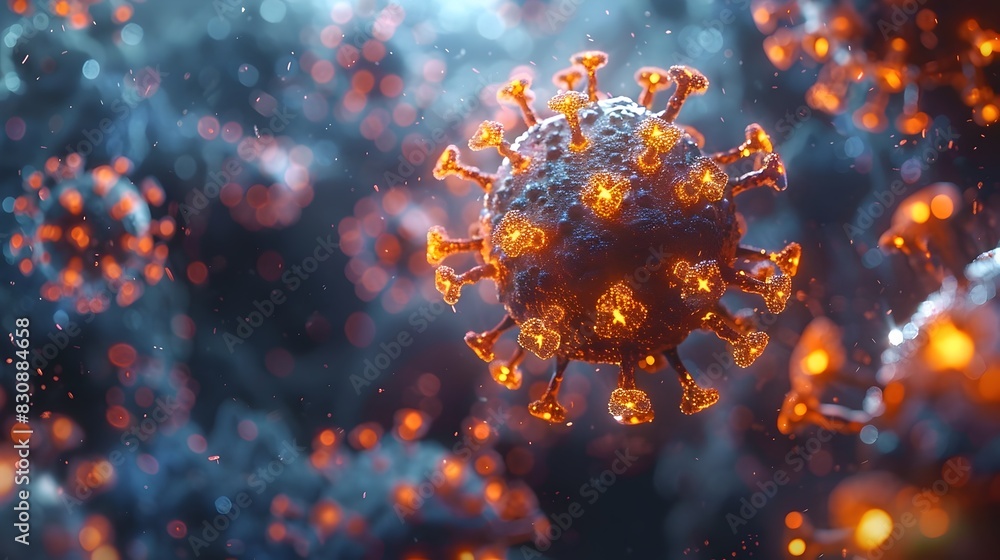 Closeup View of Coronavirus COVID 19 Pathogen Under Microscope During Global Pandemic Outbreak Closeup View of Coronavirus COVID 19 Pathogen Under Microscope During Global Pandemic Outbreak