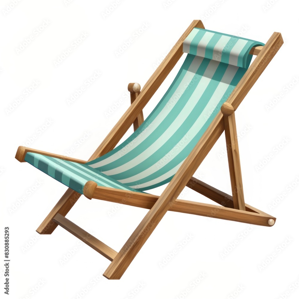 Isolated beach chair on a white background Isolated beach chair on a white background
