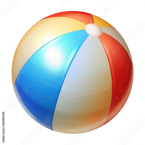 Isolated beach ball on a white background