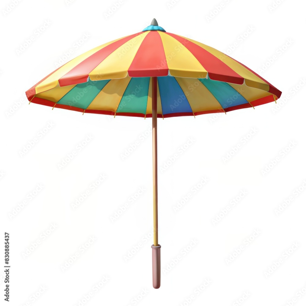Isolated beach umbrella on a white background Isolated beach umbrella on a white background