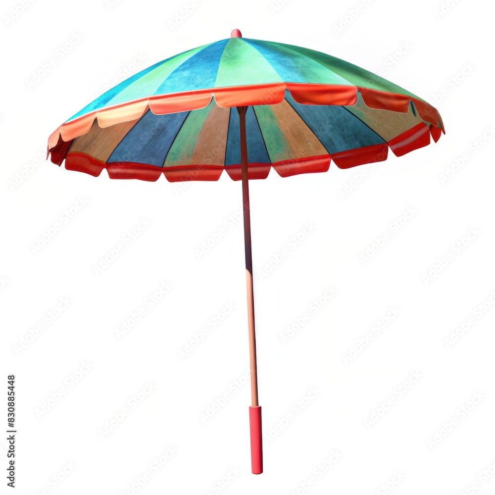 Isolated beach umbrella on a white background Isolated beach umbrella on a white background