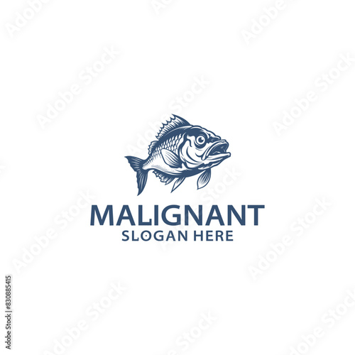 Wallpaper Mural Malignant fish logo vector illustration Torontodigital.ca