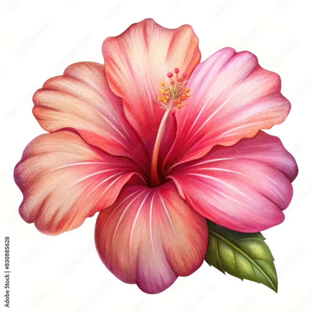 Obraz premium Isolated hibiscus flower on a white background