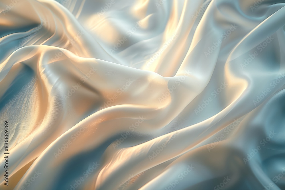 Obraz premium blue and white silky fabric