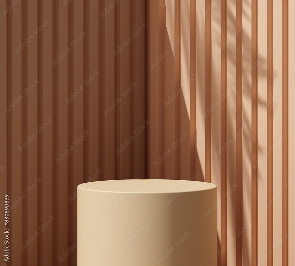 Wood wall product podium 3d display background empty stand wooden platform with abstract shadow light minimal summer backdrop studio or cosmetic advertising presentation natural beauty art concept. Wood wall product podium 3d display background empty stand wooden platform with abstract shadow light minimal summer backdrop studio or cosmetic advertising presentation natural beauty art concept.